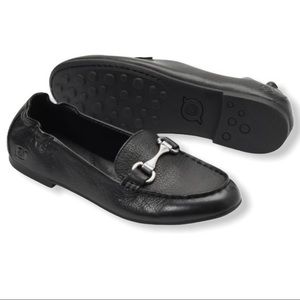 Born Clair Leather Bit Loafer Flats Black